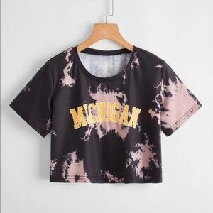 Michigan graphic grunge tee t-shirt top large